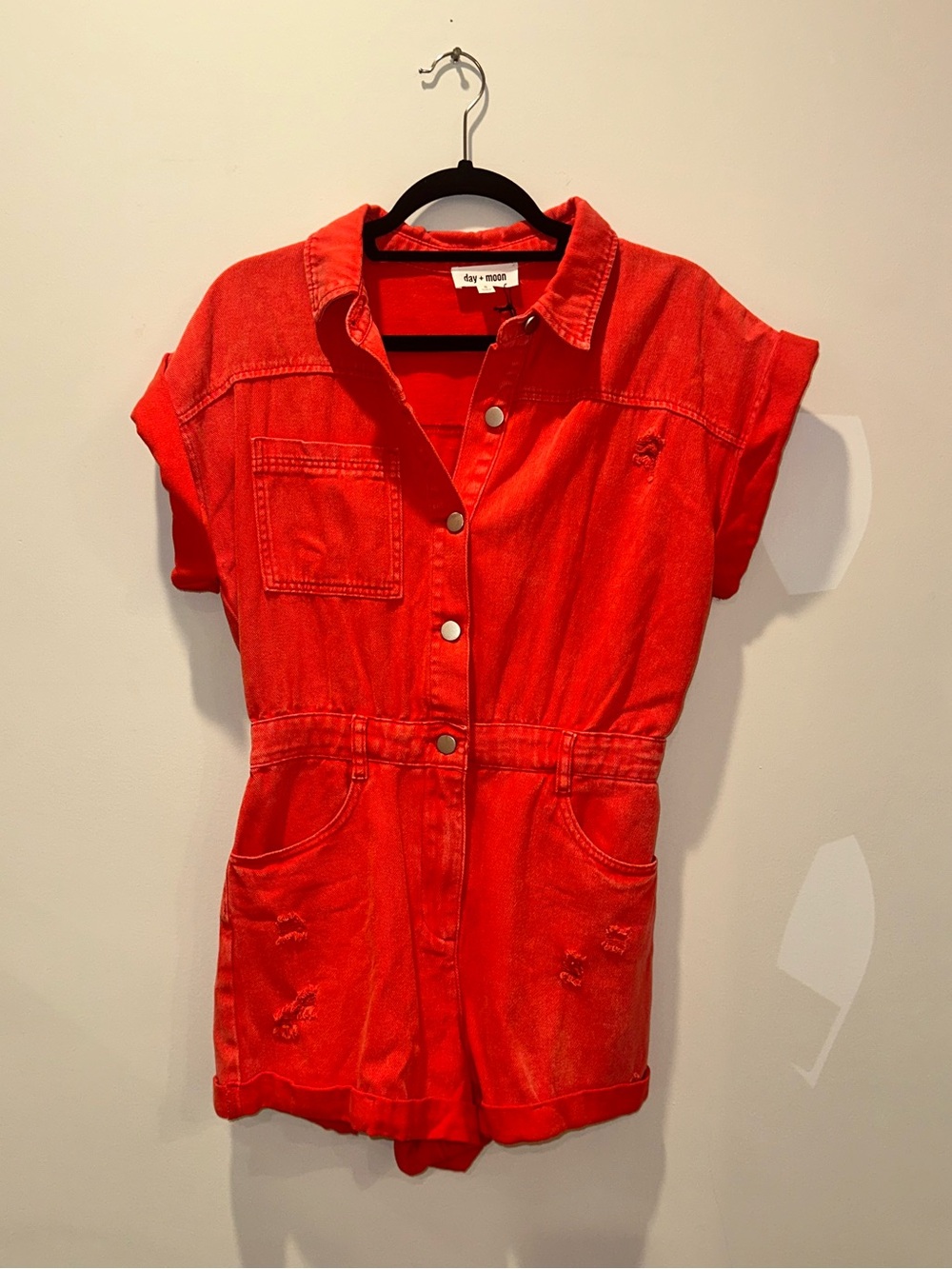 NWT Day + Moon Red Romper Size Small